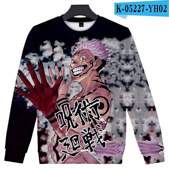 Jujutsu kaisen Sweatershirt O-Neck Men/Women Long Sleeve Sweatshirts