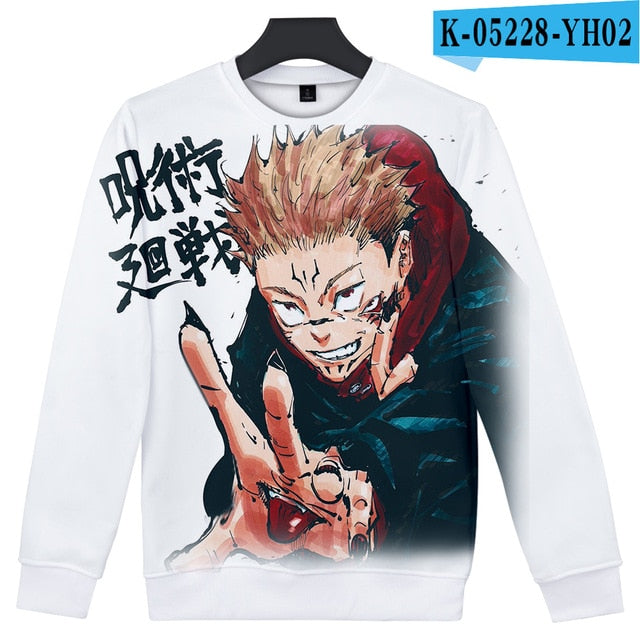 Jujutsu kaisen Sweatershirt O-Neck Men/Women Long Sleeve Sweatshirts