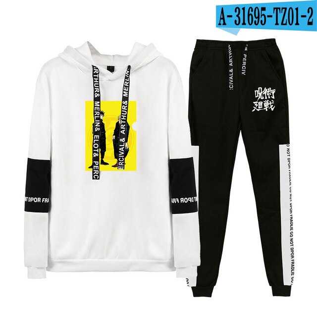 jujutsu kaisen Hoodie Unisex Tracksuit Two Piece Set Long Sleeve Women Men's Hoodies+Sweatpants New Japanese Anime Clothes