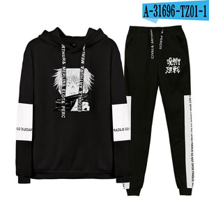 jujutsu kaisen Hoodie Unisex Tracksuit Two Piece Set Long Sleeve Women Men's Hoodies+Sweatpants New Japanese Anime Clothes