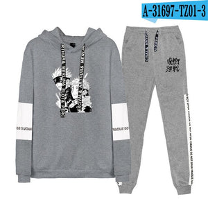 jujutsu kaisen Hoodie Unisex Tracksuit Two Piece Set Long Sleeve Women Men's Hoodies+Sweatpants New Japanese Anime Clothes