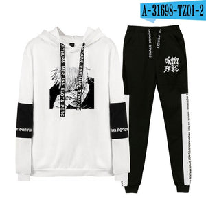 jujutsu kaisen Hoodie Unisex Tracksuit Two Piece Set Long Sleeve Women Men's Hoodies+Sweatpants New Japanese Anime Clothes