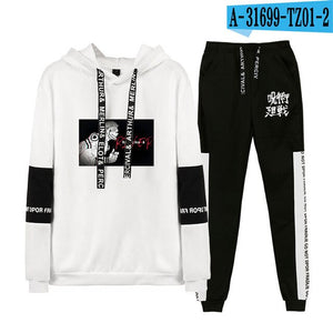 jujutsu kaisen Hoodie Unisex Tracksuit Two Piece Set Long Sleeve Women Men's Hoodies+Sweatpants New Japanese Anime Clothes