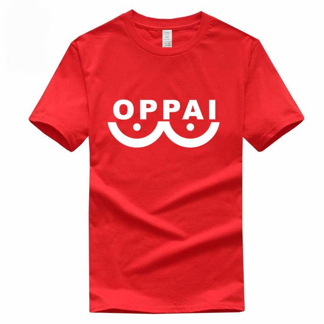 Hero Saitama One Punch Man Oppai Funny T-shirt