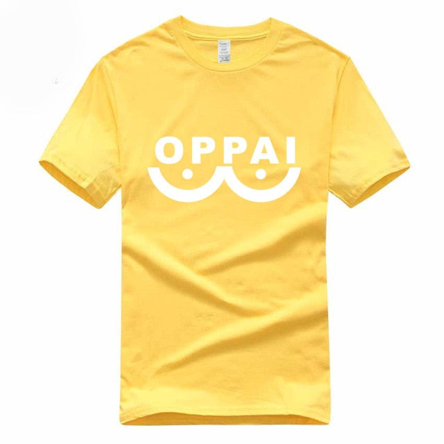 Hero Saitama One Punch Man Oppai Funny T-shirt