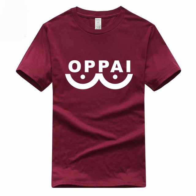 Hero Saitama One Punch Man Oppai Funny T-shirt